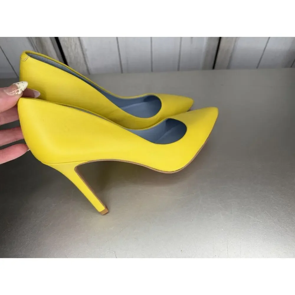Shoes of Prey Yellow Teal Heels Women’s Stiletto Pumps Size 7
